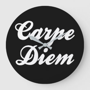 Carpe Diem Große Wanduhr