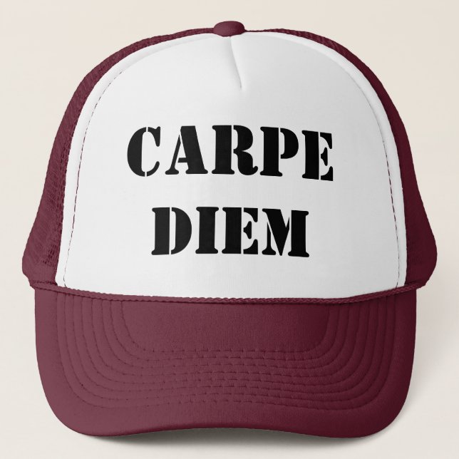 Carpe Diem Hut Truckerkappe (Vorderseite)