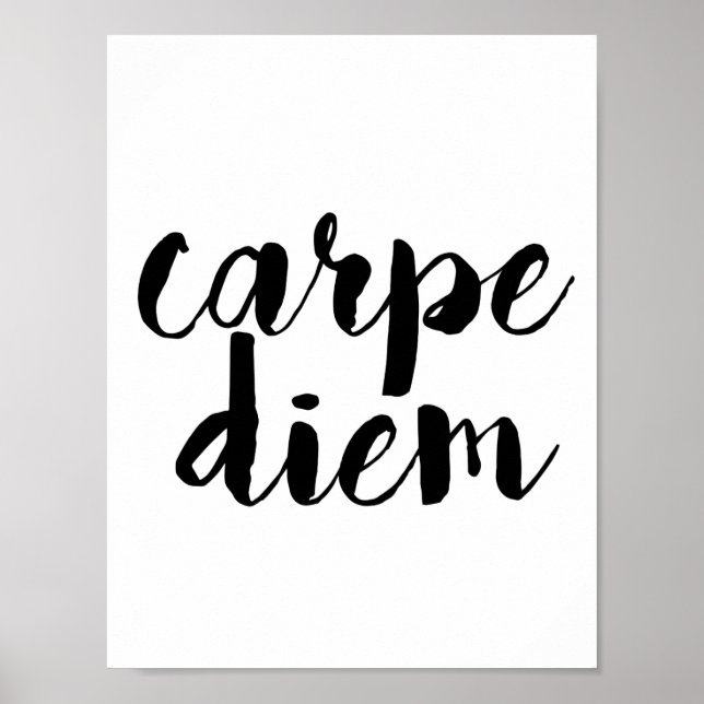 Carpe Diem Inspiration Zitat Poster (Vorne)