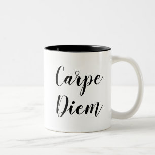 Carpe Diem   Inspirierend Slogan Quote Tasse