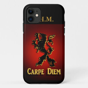 "Carpe Diem" iPhone Gehäuse mit schwarz und rot Lö Case-Mate iPhone Hülle