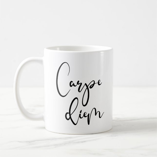 Carpe Diem Kaffeetasse (Links)