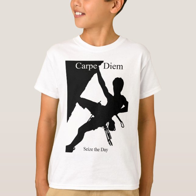 Carpe Diem Klettern T-Shirt (Vorderseite)