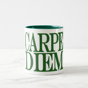 Carpe Diem lateinische Zitat-Tasse Zweifarbige Tasse