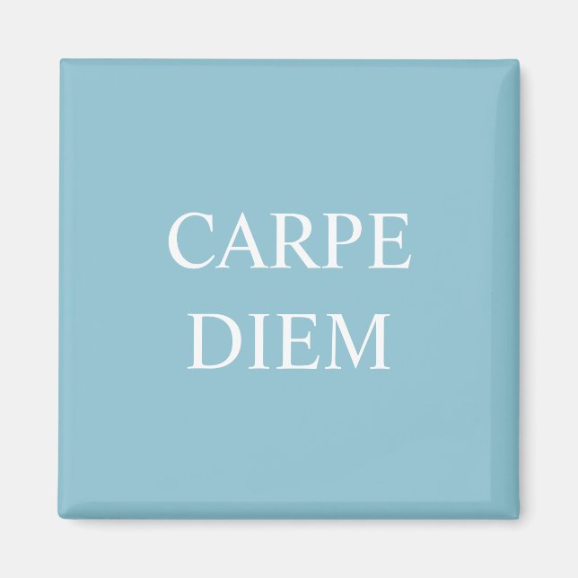 Carpe Diem Latin Quote Magnet - Türkis (Vorne)