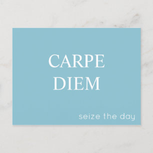 Carpe Diem Latin Quote Postcard - Türkis Postkarte