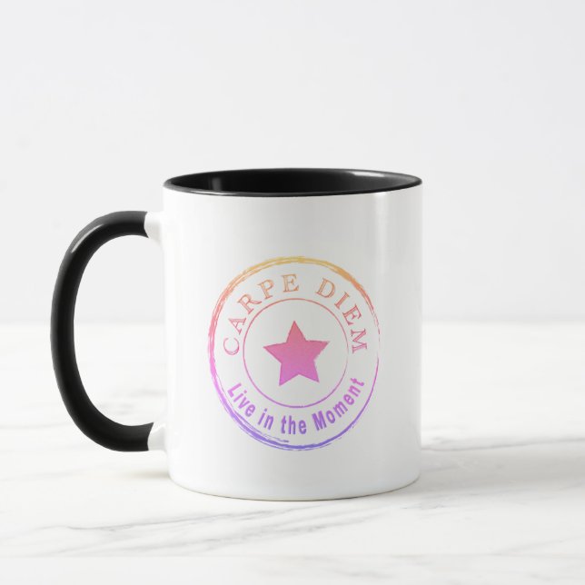 CARPE DIEM, Leben in der Stunde Coole Kaffee-Tasse Tasse (Links)