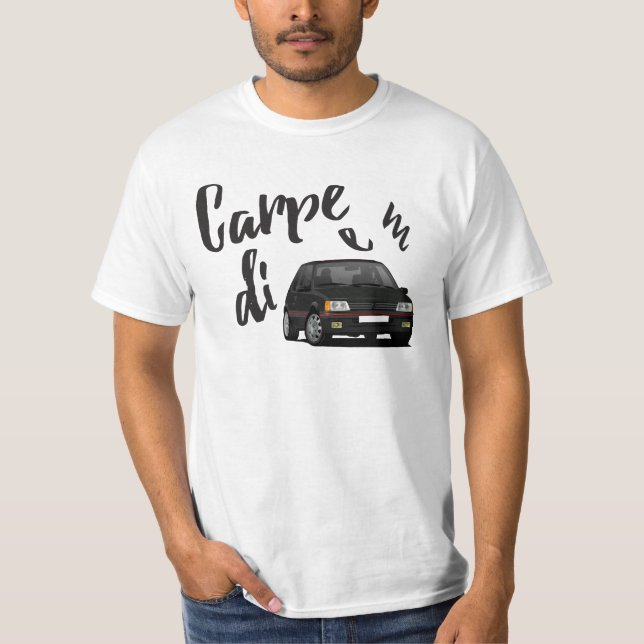 Carpe Diem mit Mops 205 GTi - Wählen Sie Ihre Farb T-Shirt (Vorderseite)