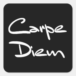 CARPE DIEM Moderner Cooler Text Quadratischer Aufkleber