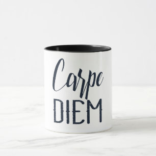 Carpe Diem Nutze Den Tag Schwarze Schrift Tasse
