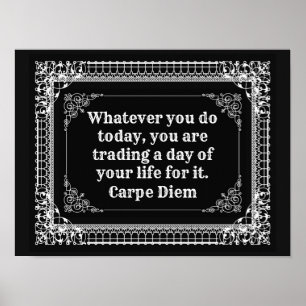 Carpe Diem Poster zum Framing