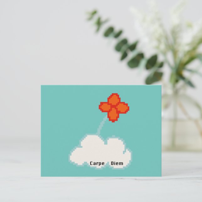 Carpe Diem Postkarte (Stehend Vorderseite)