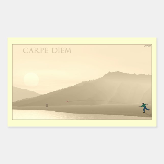Carpe Diem Rechteckiger Aufkleber (Vorderseite)