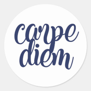 Carpe Diem Runder Aufkleber