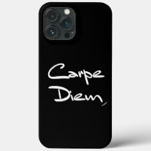 CARPE DIEM Schwarz-weiße Typografie Cool iPhone Ca