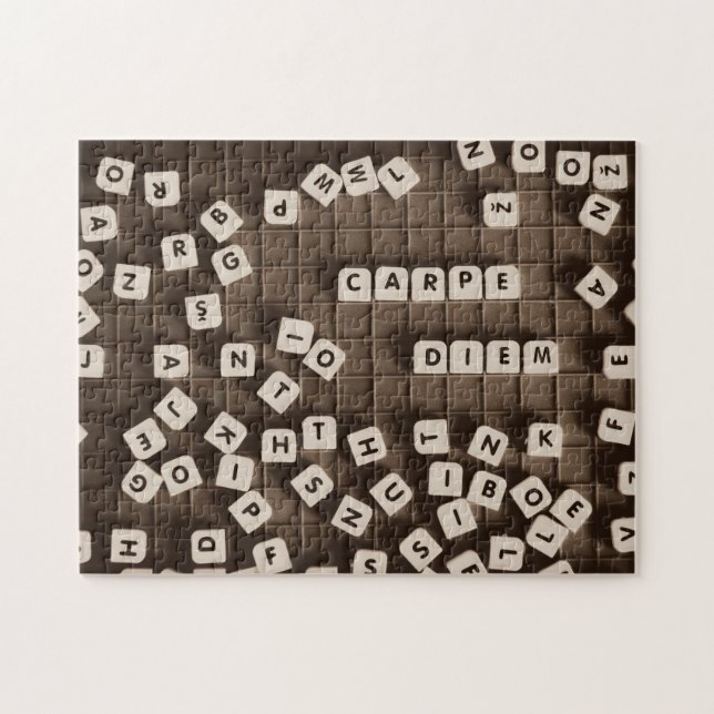 Carpe Diem Scrambled Letter Tiles Puzzle (Horizontal)