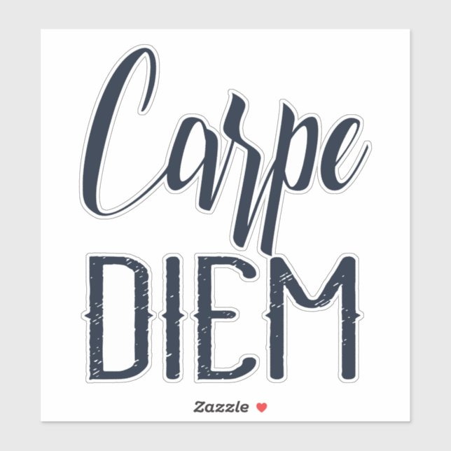 Carpe Diem Seize der Tag schwarz Typ Aufkleber (Blatt)