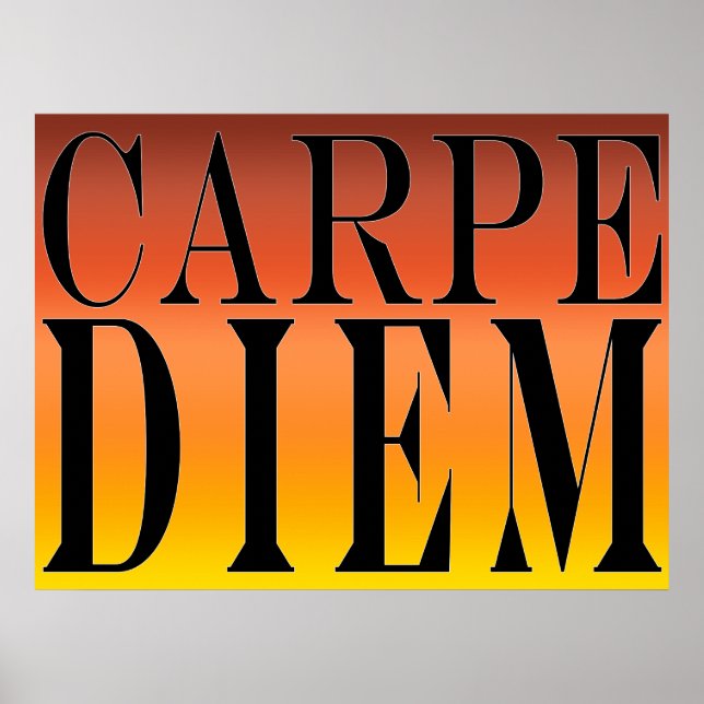 Carpe Diem Seize the Day Latin Quote Glück Poster (Vorne)