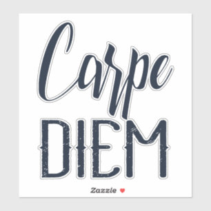 Carpe Diem Seize The Day Schwarzer Typ Aufkleber