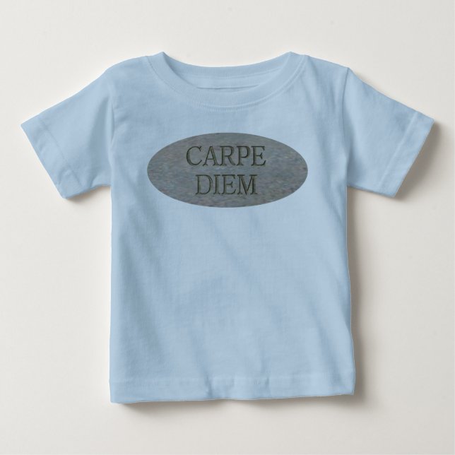 Carpe Diem Stone Baby Blue T - Shirt (Vorderseite)