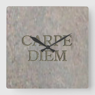 Carpe Diem Stone Quadratwanduhr Quadratische Wanduhr