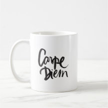 Carpe Diem typografische Zitat-Tasse