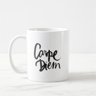 Carpe Diem typografische Zitat-Tasse Kaffeetasse