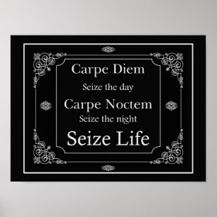 Carpe Diem und Seize Life Poster