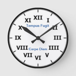 Carpe Diem Wall Clock Runde Wanduhr