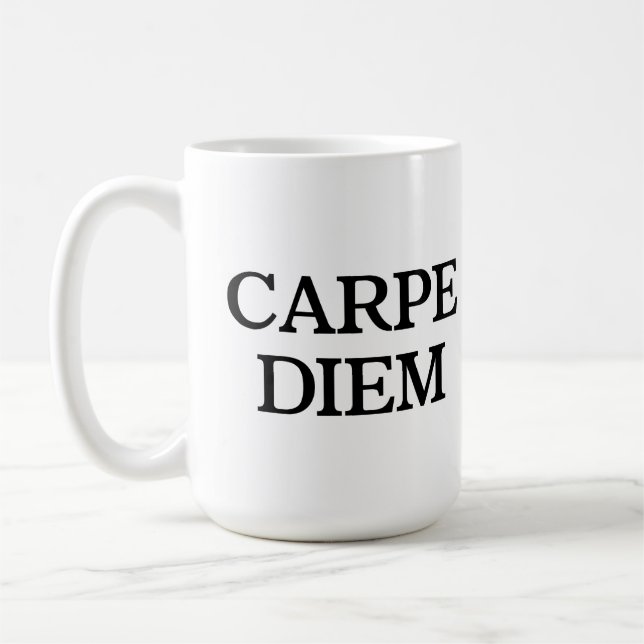 Carpe Diem White Tasse (Links)