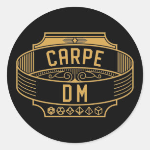Carpe DM Carpe Diem Funny Tabletop RPG Runder Aufkleber