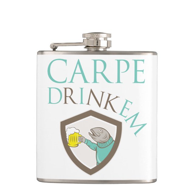 Carpe Drinkem Flasche Flachmann (Vorderseite)