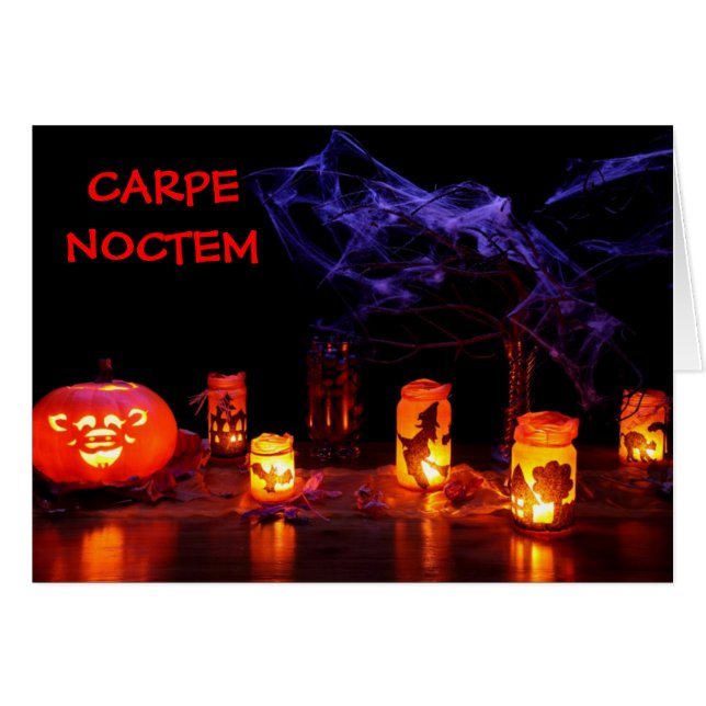 CARPE NOCTEM Halloween-Karte (Vorderseite (Horizontal))
