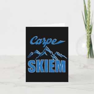 Carpe Skiem Shirt Winterskifahren Snowboarden Karte