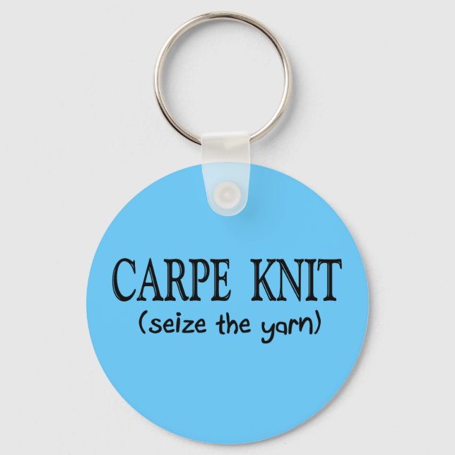 Carpe Strick (Seize the garn) Knittergeschenke Schlüsselanhänger (Vorderseite)