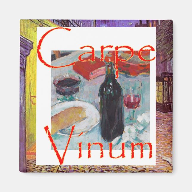 Carpe Vinum Vino Roter Wein Magnet (Vorne)