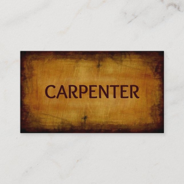 Carpenter Antique Brushed Business Card Visitenkarte (Vorderseite)
