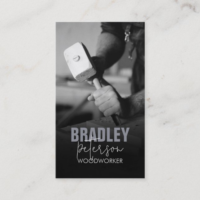 Carpenter Carpentry Woodworking Business Card Visitenkarte (Vorderseite)