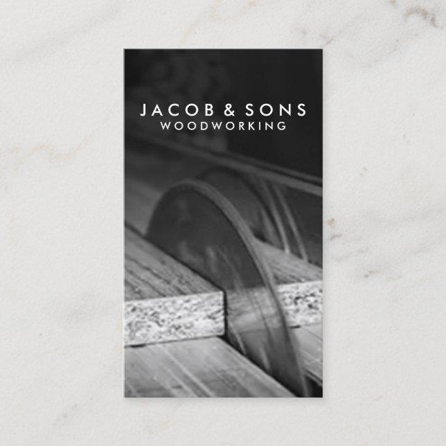 Carpenter Carpentry Woodworking Business Card Visitenkarte (Vorderseite)