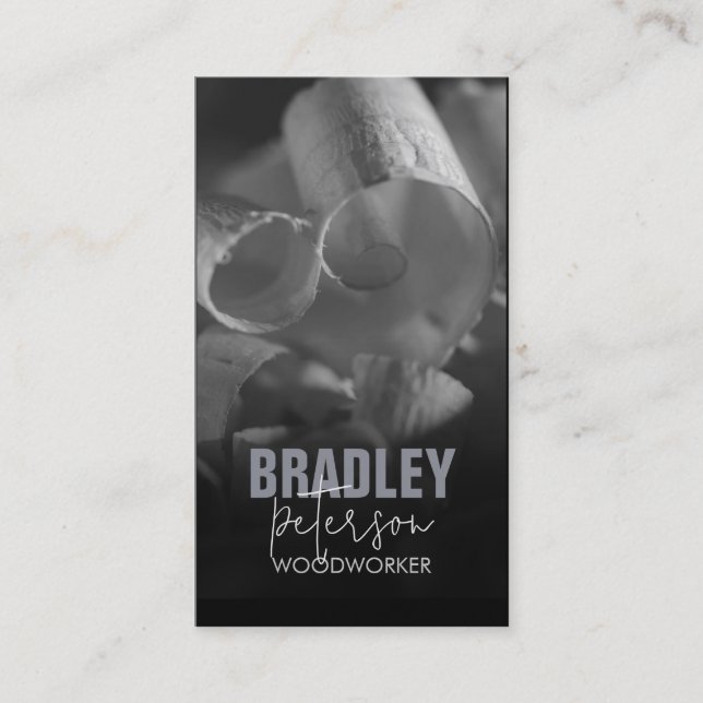 Carpenter Carpentry Woodworking Business Card Visitenkarte (Vorderseite)