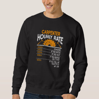 Carpenter Houlry Rate Extra Charges Sawdust Woodwo Sweatshirt