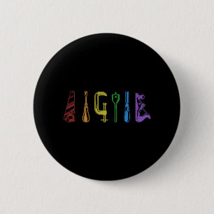 Carpenter LGBT Rainbow Woodworker Button