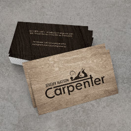 Carpenter Services cooler Logo-Text mit Planer Visitenkarte