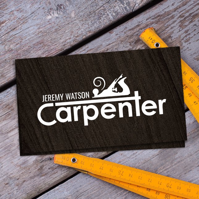Carpenter Services cooler Logo-Text mit Planer Visitenkarte (Von Creator hochgeladen)