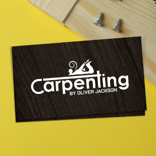 Carpenter Services cooler Logo-Text mit Planer Visitenkarte