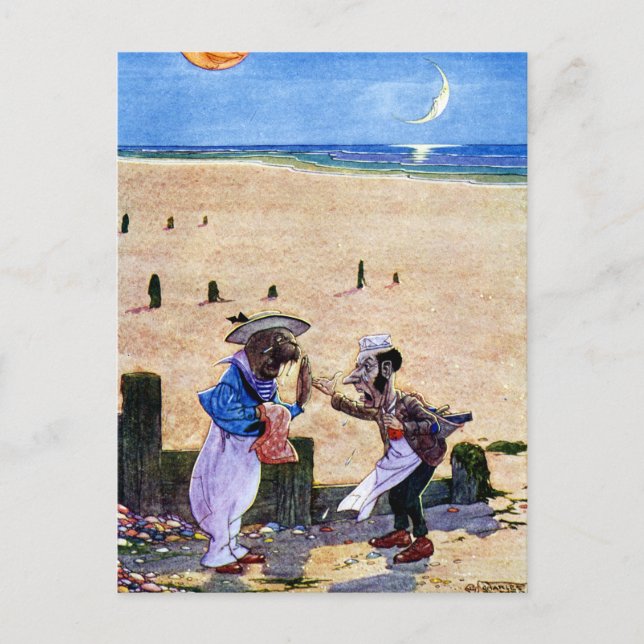 Carpenter und Walrus - Alice im Wunderland Postkarte (Vorderseite)