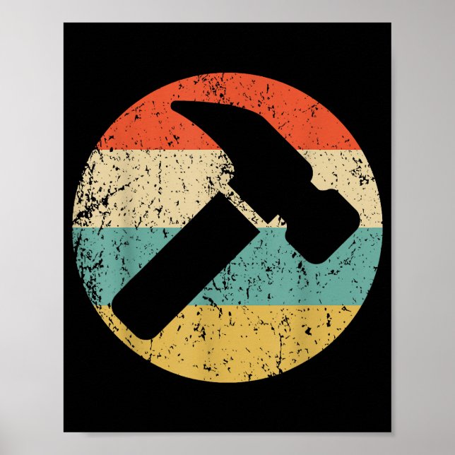 Carpenter Vintag Retro-Hammer Poster (Vorne)