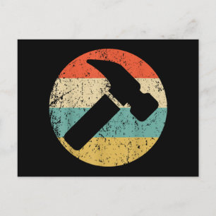 Carpenter Vintag Retro-Hammer Postkarte