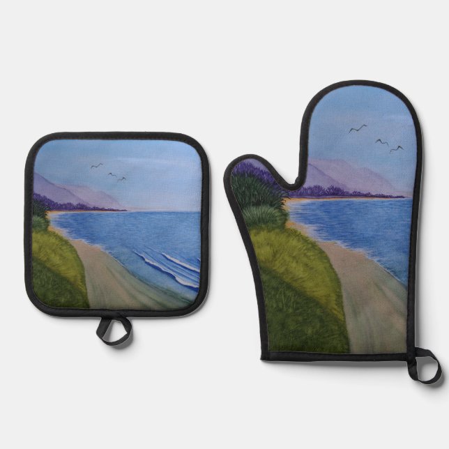 Carpenteria Coast Ofenhandschuh & Topflappen-Set (Vorderseite)