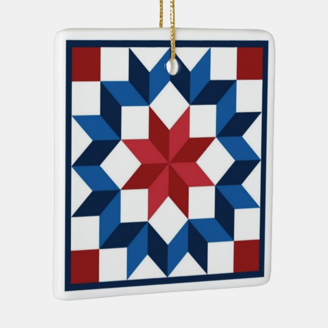Carpenter's Star Barn Quilt Ornament (Rechts)